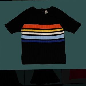 90s striped turtleneck